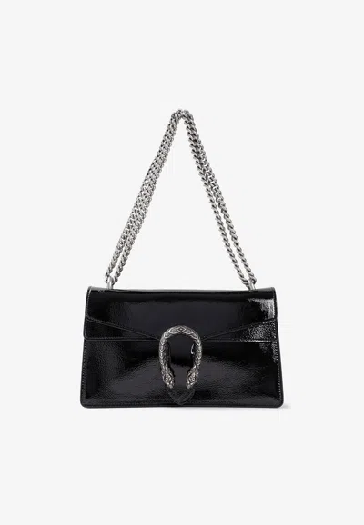 Gucci Dionysus Leather Shoulder Bag In Black