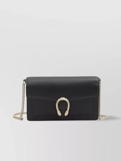 Gucci Dionysus Leather Shoulder Bag In Black