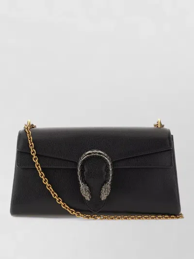 Gucci Dionysus Leather Shoulder Bag Chain Strap In Blue