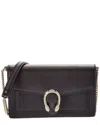 Gucci Dionysus Leather Wallet On Chain In Black