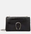 Gucci Dionysus Medium Patent Leather Shoulder Bag In Black