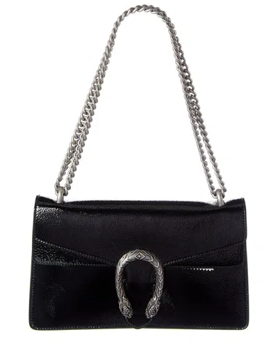 Gucci Dionysus Medium Patent Shoulder Bag In Black