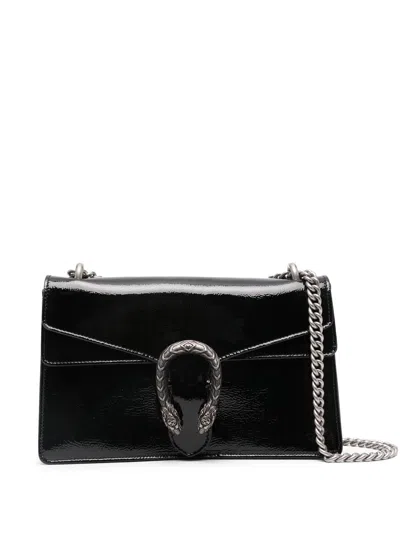 Gucci Chain Strap Shoulder Bag With Metal Hardware In Black