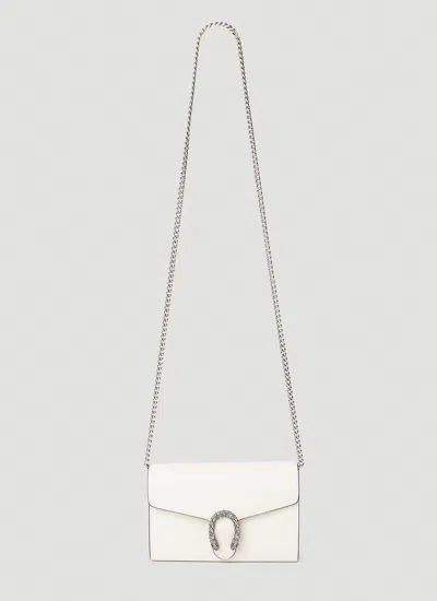 Gucci Dionysus Mini Chain Wallet In White