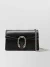 Gucci Dionysus Mini Leather Chain Bag In Black
