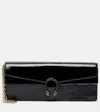 Gucci Dionysus Patent Leather Clutch In Black