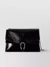 Gucci Dionysus Patent Leather Shoulder Bag In Black