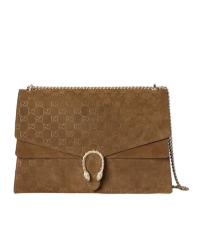 Gucci Dionysus Series Large Shoulder Backpack In Light Brown