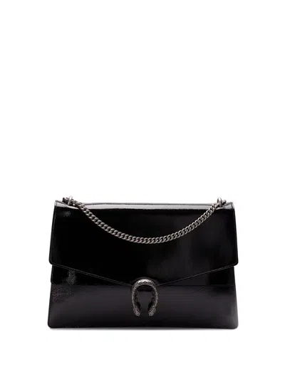 Gucci Dionysus Leather Shoulder Bag In Black  