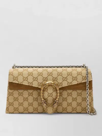 Gucci Dionysus Shoulder Bag Chain Strap Suede In Nude