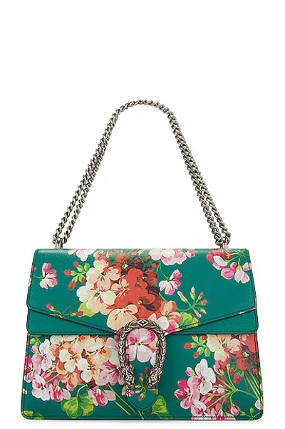 Pre-owned Gucci Chain Shoulder Calfskin Bag In Green