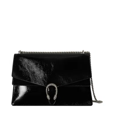 Gucci Dionysus Leather Shoulder Bag In Black