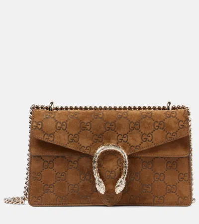 Gucci Dionysus Small Suede Shoulder Bag In Brown