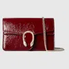 Gucci Womens Rosso Ancora Dionysus Chain-strap Leather Shoulder Bag In Red