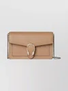 Gucci Dionysus Textured Leather Chain Strap Purse In Gold