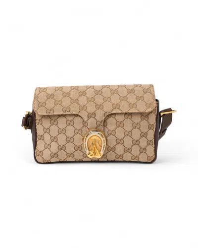 Gucci Dionysus Vintage Gg Supreme Clutch In Brown In Neutral