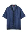 Gucci Disco Monogrammed Short-sleeve Shirt In Blue