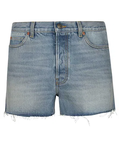 Gucci X Disney Denim Shorts In Blue