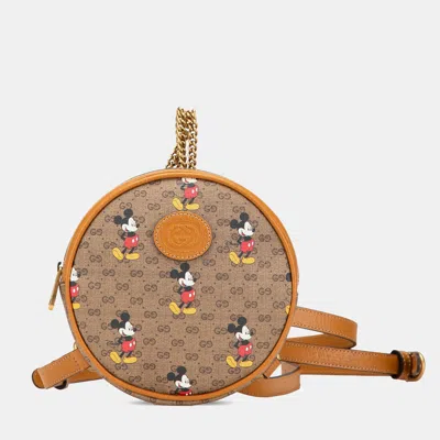 Pre-owned Gucci Disney Micro Gg Supreme Round Mickey Mouse Backpack