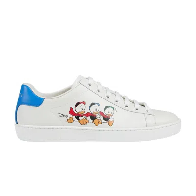 Pre-owned Gucci Disney X  Wmns Ace 'huey, Dewey, Louie' In White
