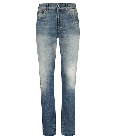 Gucci Distressed Délavé Denim Jeans For Men In Light Blue