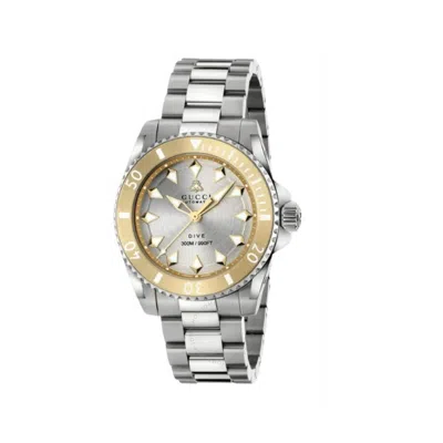 Gucci Men's Swiss Automatic Dive Stainless Steel Bracelet Watch 40mm In Gold / Gold Tone / Silver / Yellow