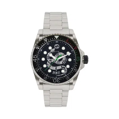 Pre-owned Gucci Dive Bracelet Watch 'stainless Steel' | Silver | Men's Size Onesize