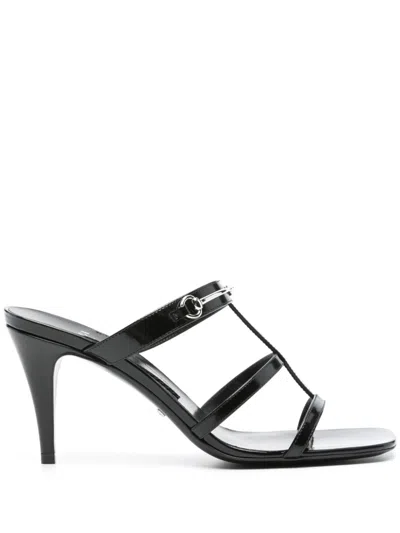 Gucci Women's Divine Leather Sandals In Black
