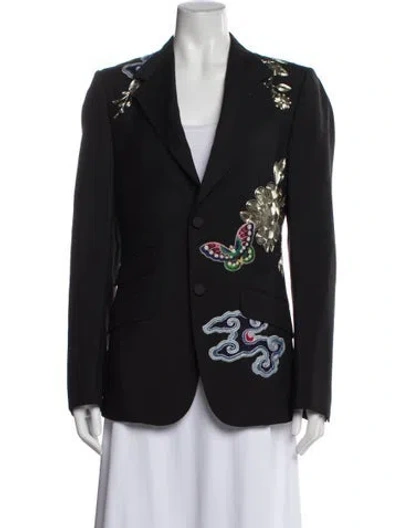 Pre-owned Gucci Diy Mohair Blazer In Black
