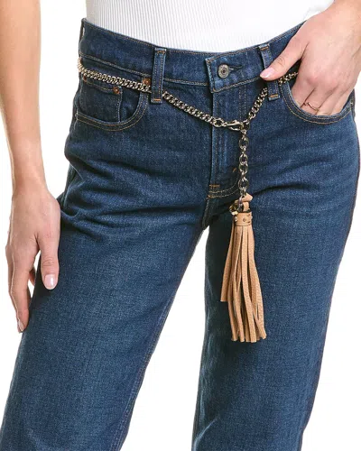 Gucci Dnu  Leather Tassel On Chain In Beige