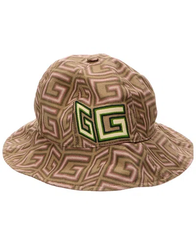 Gucci Dnu  Linen-blend Bucket Hat In Beige