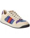 Gucci Screener Leather Sneakers In Beige