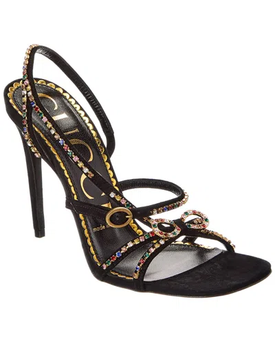 Gucci Dnu  Suede Sandal In Black
