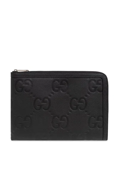 Gucci Document Bag `jumbo Gg Small` In Black