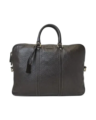 Gucci Document Holder Gg Supreme Brown