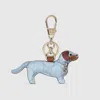 Gucci Dog-shaped Bag Charm In Blue