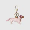 Gucci Dog-shaped Bag Charm In Pink
