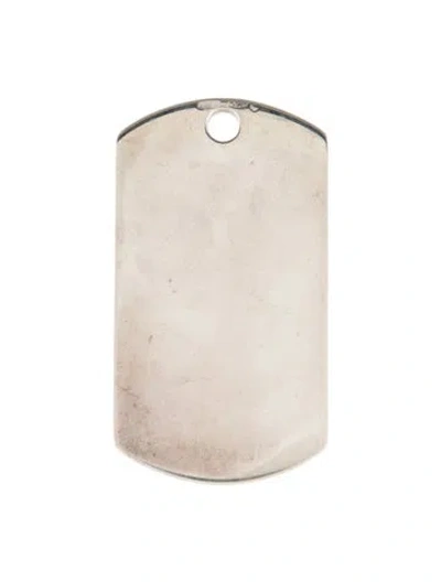 Pre-owned Gucci Dog Tag Pendant Necklace, 19.5" In Multi