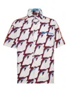 Gucci Graphic Print Poplin Shirt With Chest Pocket In Multi