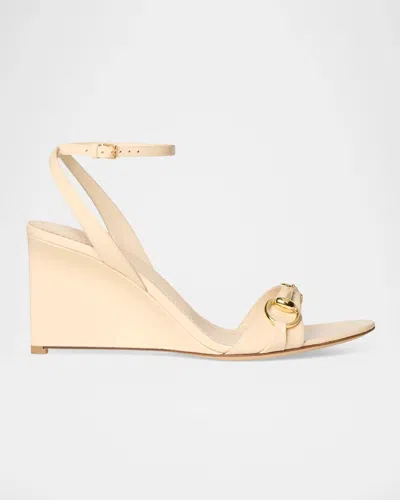 Gucci Donna 80mm Wedge Sandals In Pink