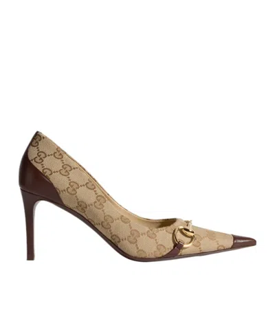 Gucci Donna Horsebit Pump In Neutral