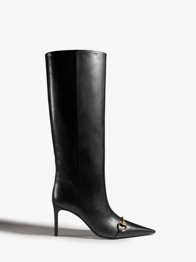 Gucci Donna Slipon Boots 80 In Black
