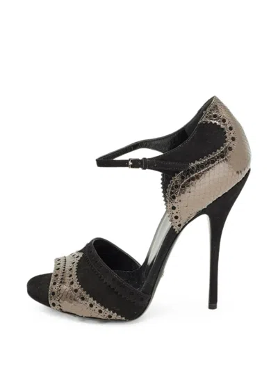Pre-owned Gucci D'orsay Brogue Pumps In Black