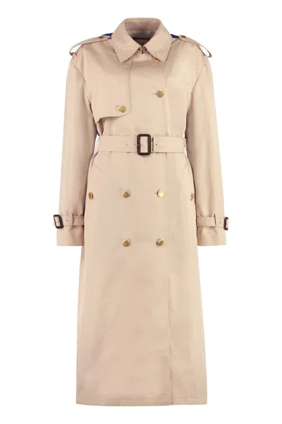 Gucci Double-breasted Beige Trench Jacket For Women In Tan