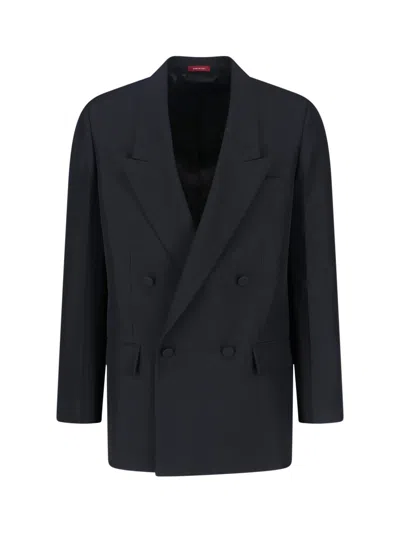 Gucci Double-breasted Blazer In Black