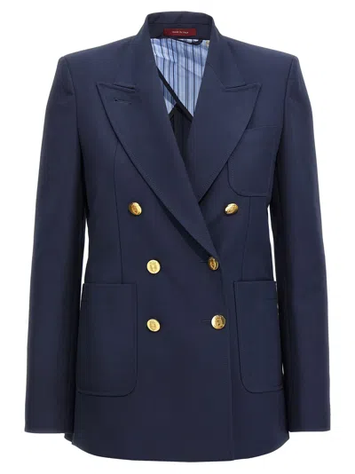 Gucci Double-breasted Blazer Blazer And Suits Blue