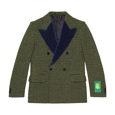 Pre-owned Gucci Double Breasted Blazer 'green' | Men's Size 52