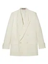 Gucci Double-breast Technical Panama Jacket In Multi