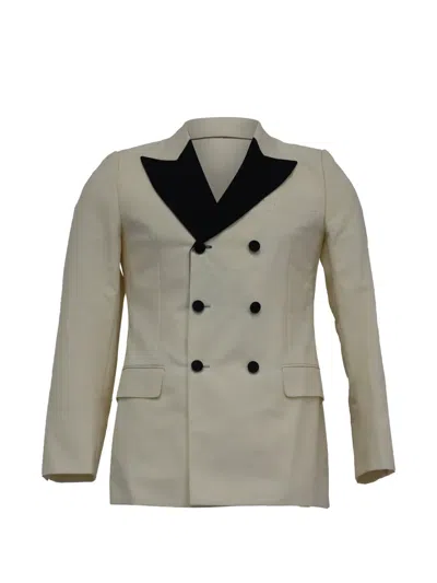 Pre-owned Gucci Double-breasted Blazer In Neutral