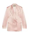 Gucci Giacca In Duchesse Di Seta In Pink